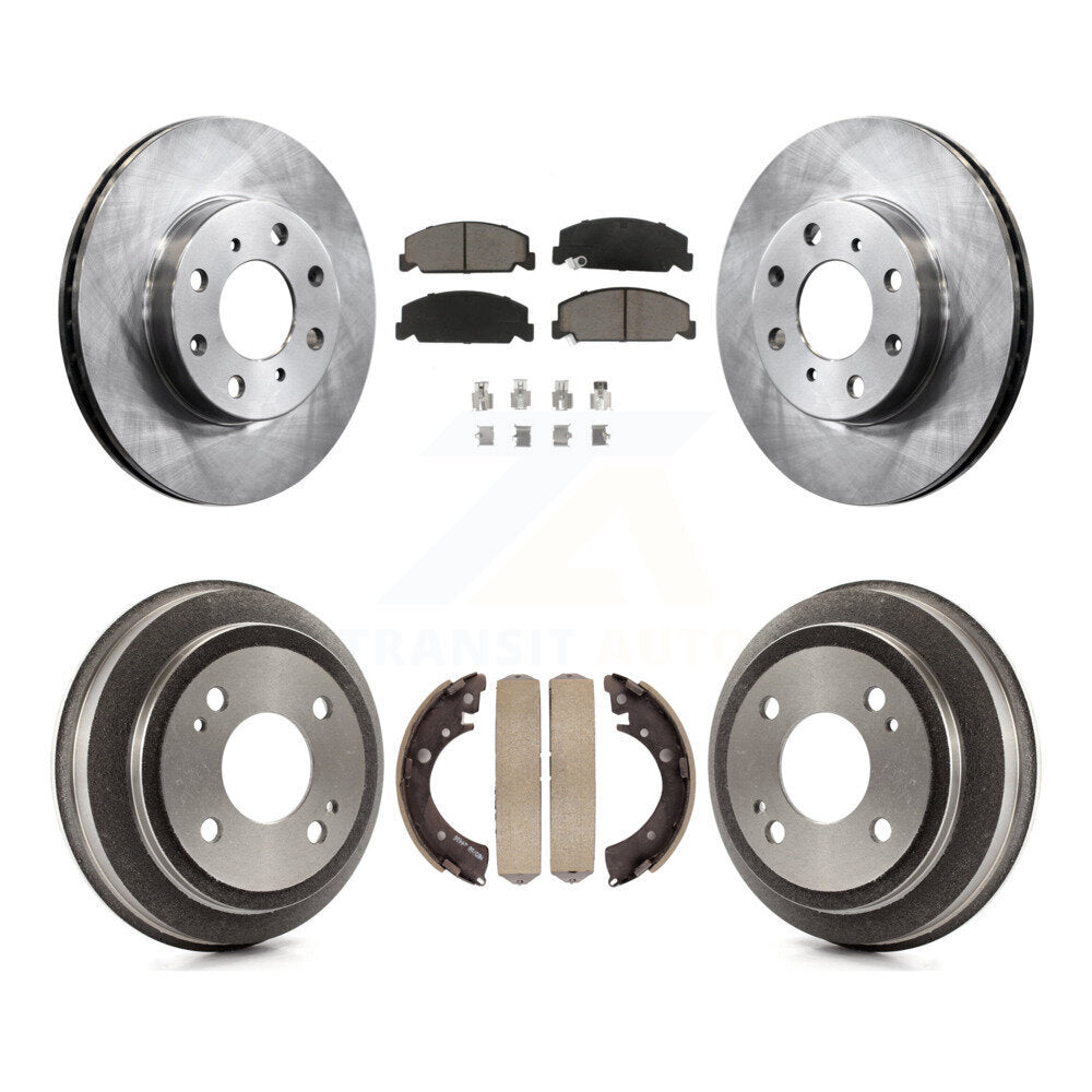 [Avant + Arrière] Kit de Disque et plaquette (céramique) de frein pour 1993-1995 Honda Civic DX avec Coupe Manual transmission K8C-102565