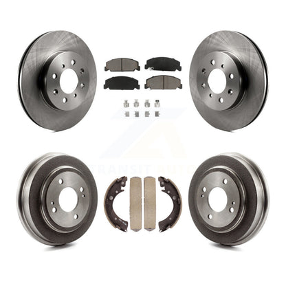 [Avant + Arrière] Kit de Disque et plaquette (céramique) de frein pour 1997 Honda Civic LX avec 4-Wheel ABS K8C-102572