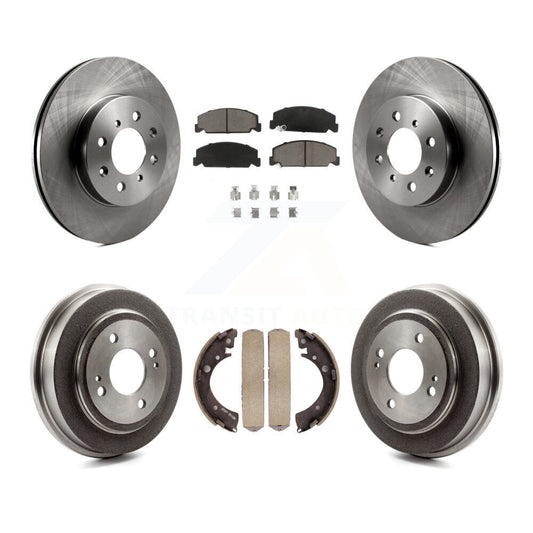 [Avant + Arrière] Kit de Disque et plaquette (céramique) de frein pour 1997 Honda Civic LX avec 4-Wheel ABS K8C-102572