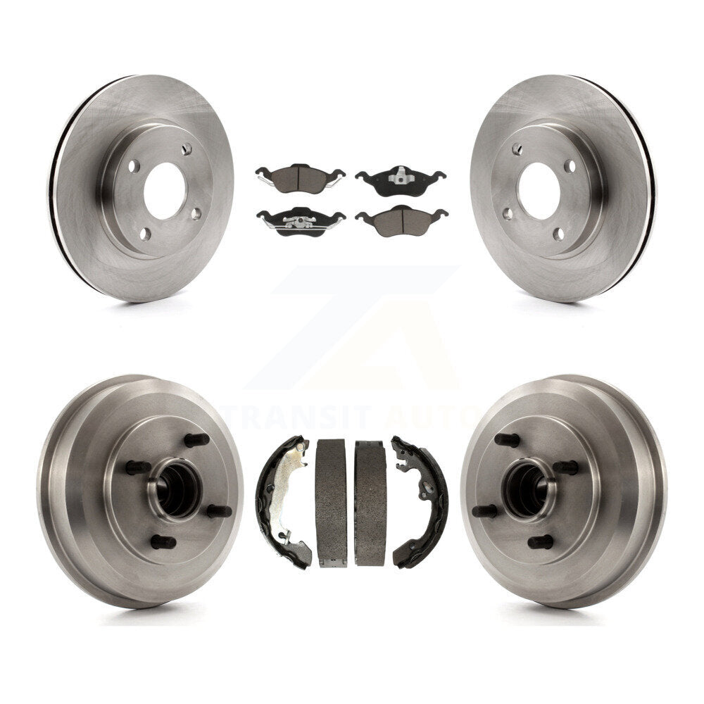 [Avant + Arrière] Kit de Disque et plaquette (céramique) de frein pour Ford Focus Wheel Bearing Includes K8C-102590