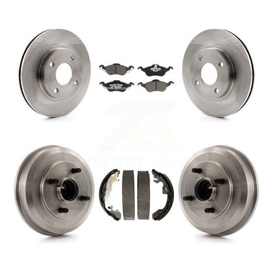 [Avant + Arrière] Kit de Disque et plaquette (céramique) de frein pour Ford Focus Wheel Bearing Includes K8C-102590