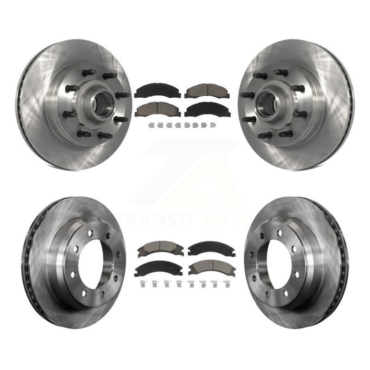 [Avant + Arrière] Kit de Disque et plaquette (céramique) de frein pour Ford E-350 Super Duty E-250 E-150 Econoline K8C-102616