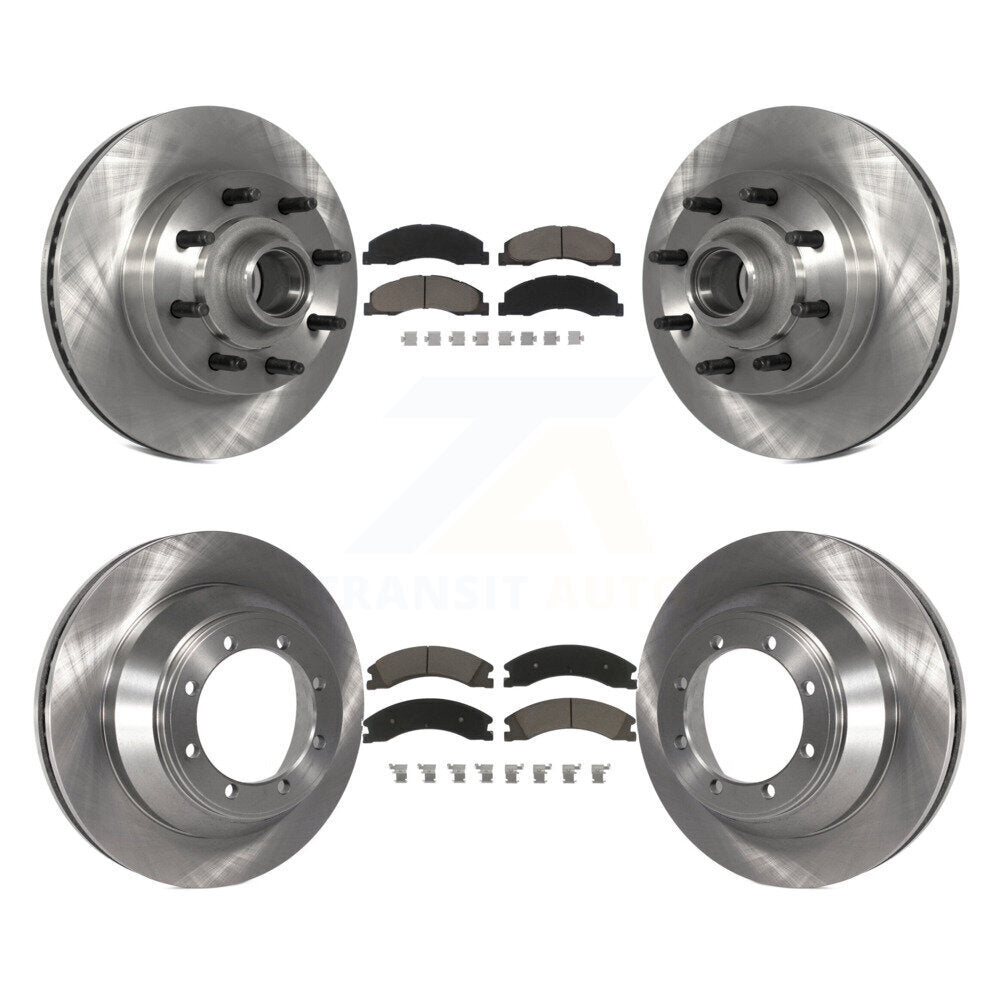 [Avant + Arrière] Kit de Disque et plaquette (céramique) de frein pour Ford E-450 Super Duty avec Single Wheels K8C-102619