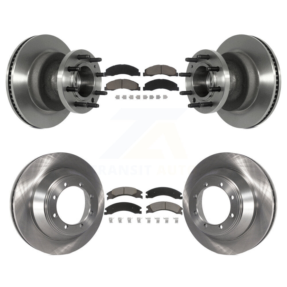 [Avant + Arrière] Kit de Disque et plaquette (céramique) de frein pour 2009-2010 Ford E-450 Super Duty DIESEL engine avec Dual Wheels K8C-102620