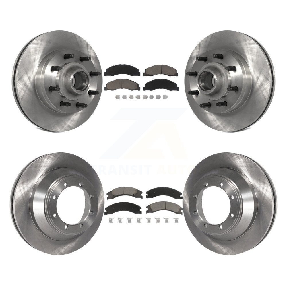 [Avant + Arrière] Kit de Disque et plaquette (céramique) de frein pour 2009-2010 Ford E-450 Super Duty DIESEL engine avec Single Wheels K8C-102621