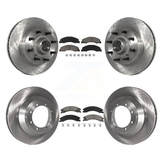 [Avant + Arrière] Kit de Disque et plaquette (céramique) de frein pour 2009-2010 Ford E-450 Super Duty DIESEL engine avec Single Wheels K8C-102621