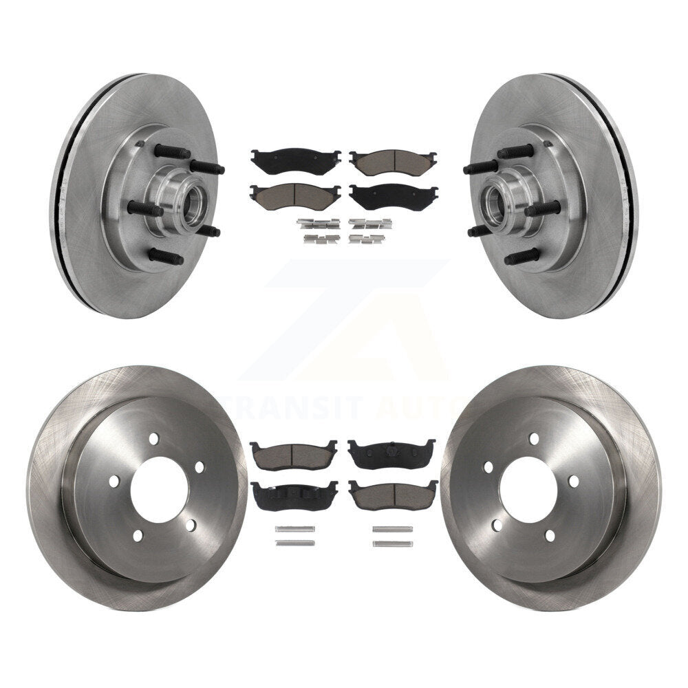 [Avant + Arrière] Kit de Disque et plaquette (céramique) de frein pour Ford F-150 Heritage avec 5 Lug Wheels RWD K8C-102624