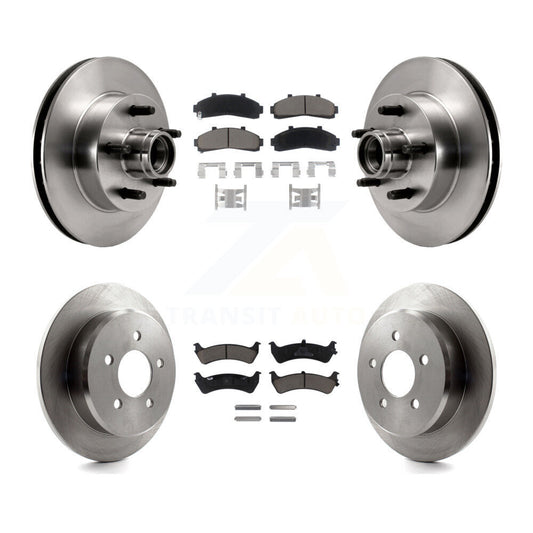 [Avant + Arrière] Kit de Disque et plaquette (céramique) de frein pour 1998-2001 Ford Ranger RWD avec 2-Wheel ABS Coil front springs K8C-102632