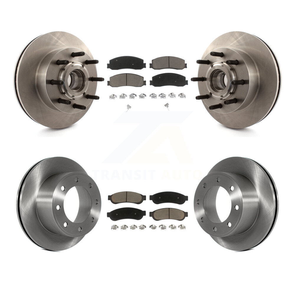 [Avant + Arrière] Kit de Disque et plaquette (céramique) de frein pour Ford F-250 Super Duty F-350 avec Single Wheels RWD K8C-102635