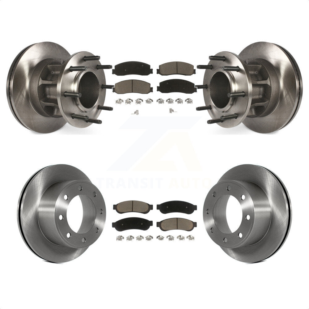 [Avant + Arrière] Kit de Disque et plaquette (céramique) de frein pour 2011-2012 Ford F-250 Super Duty RWD avec Dual Wheels K8C-102636 par Transit Auto