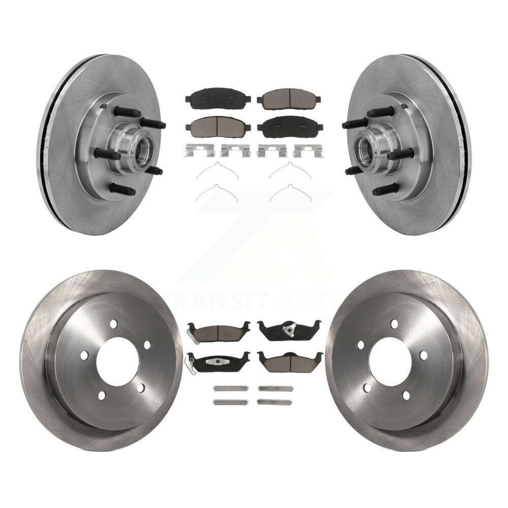 [Avant + Arrière] Kit de Disque et plaquette (céramique) de frein pour 2004 Ford F-150 RWD avec 5 Lug Wheels 11th Digit Of Vin Is C K8C-102641