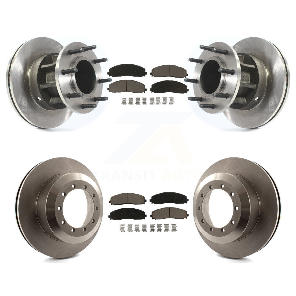 [Avant + Arrière] Kit de Disque et plaquette (céramique) de frein pour 2015-2016 Ford F-350 Super Duty Cab & Chassis avec RWD avec Dual Wheels K8C-102659 par Transit Auto