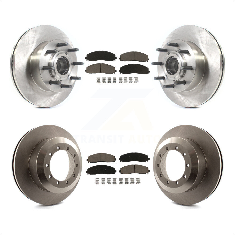 [Avant + Arrière] Kit de Disque et plaquette (céramique) de frein pour 2015-2016 Ford F-350 Super Duty Cab & Chassis avec RWD avec Single Wheels K8C-102660 par Transit Auto