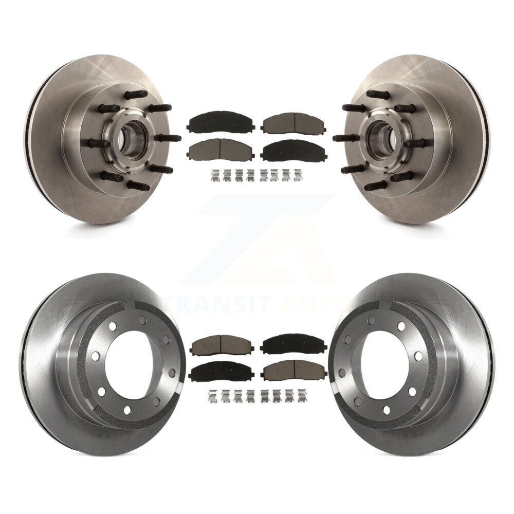 [Avant + Arrière] Kit de Disque et plaquette (céramique) de frein pour 2013 Ford F-350 Super Duty Platinum avec RWD 6.7L avec Single Wheels K8C-102662