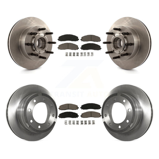 [Avant + Arrière] Kit de Disque et plaquette (céramique) de frein pour 2013 Ford F-350 Super Duty Platinum avec RWD 6.7L avec Single Wheels K8C-102662