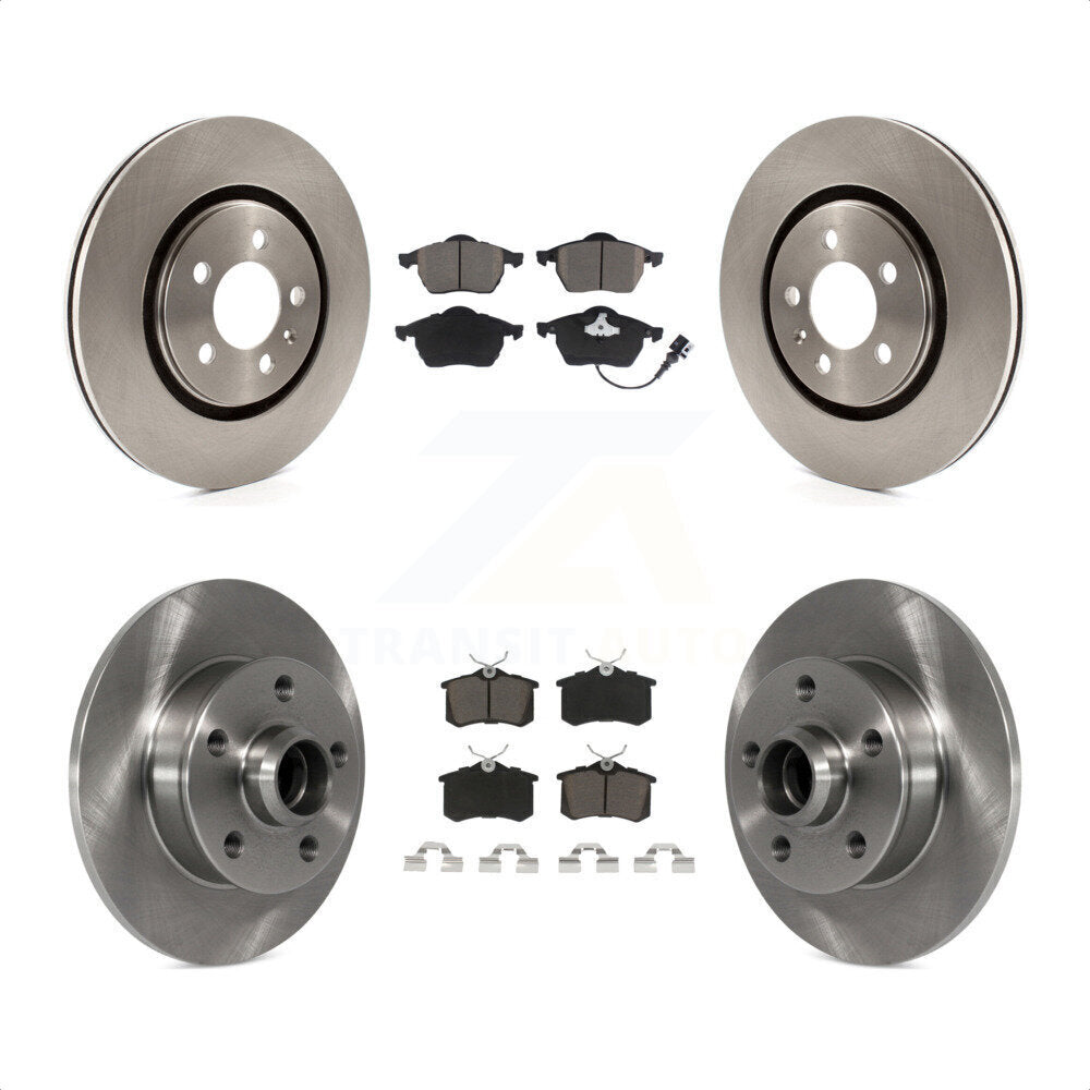 [Avant + Arrière] Kit de Disque et plaquette (céramique) de frein pour 1996 Volkswagen Passat 2.8L K8C-102665 par Transit Auto