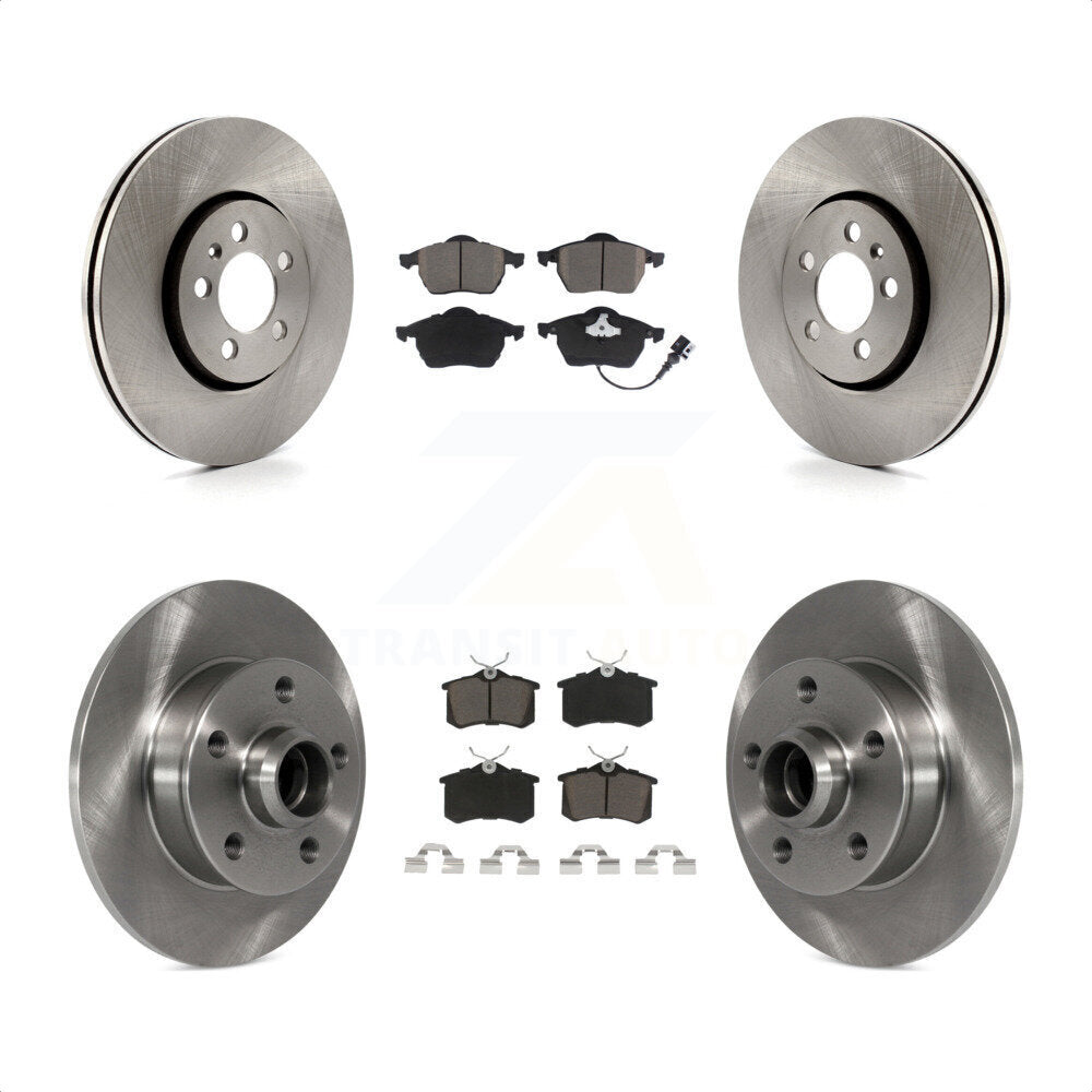 [Avant + Arrière] Kit de Disque et plaquette (céramique) de frein pour 1999 Volkswagen Golf 2.8L avec 5 Lug Wheels 7th 8th Digit Of VIN Is "1H" K8C-102666 par Transit Auto