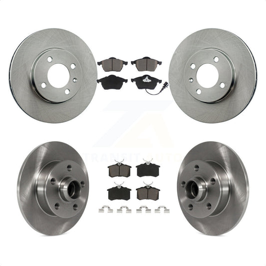 [Avant + Arrière] Kit de Disque et plaquette (céramique) de frein pour 1996-1997 Volkswagen Jetta 2.8L avec 256mm Diameter Rotor K8C-102667 par Transit Auto