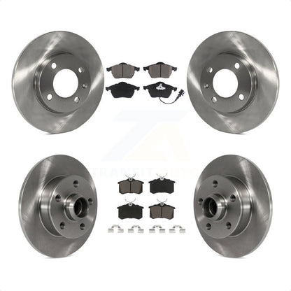 [Avant + Arrière] Kit de Disque et plaquette (céramique) de frein pour 1996-1997 Volkswagen Jetta 2.8L avec 239mm Diameter Rotor K8C-102668 par Transit Auto