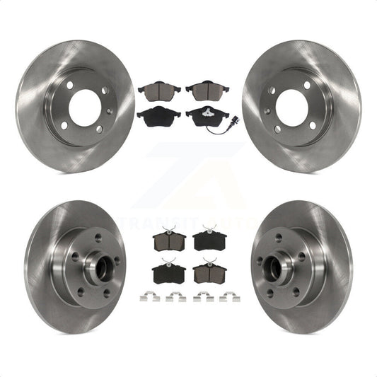 [Avant + Arrière] Kit de Disque et plaquette (céramique) de frein pour 1996-1997 Volkswagen Jetta 2.8L avec 239mm Diameter Rotor K8C-102668 par Transit Auto
