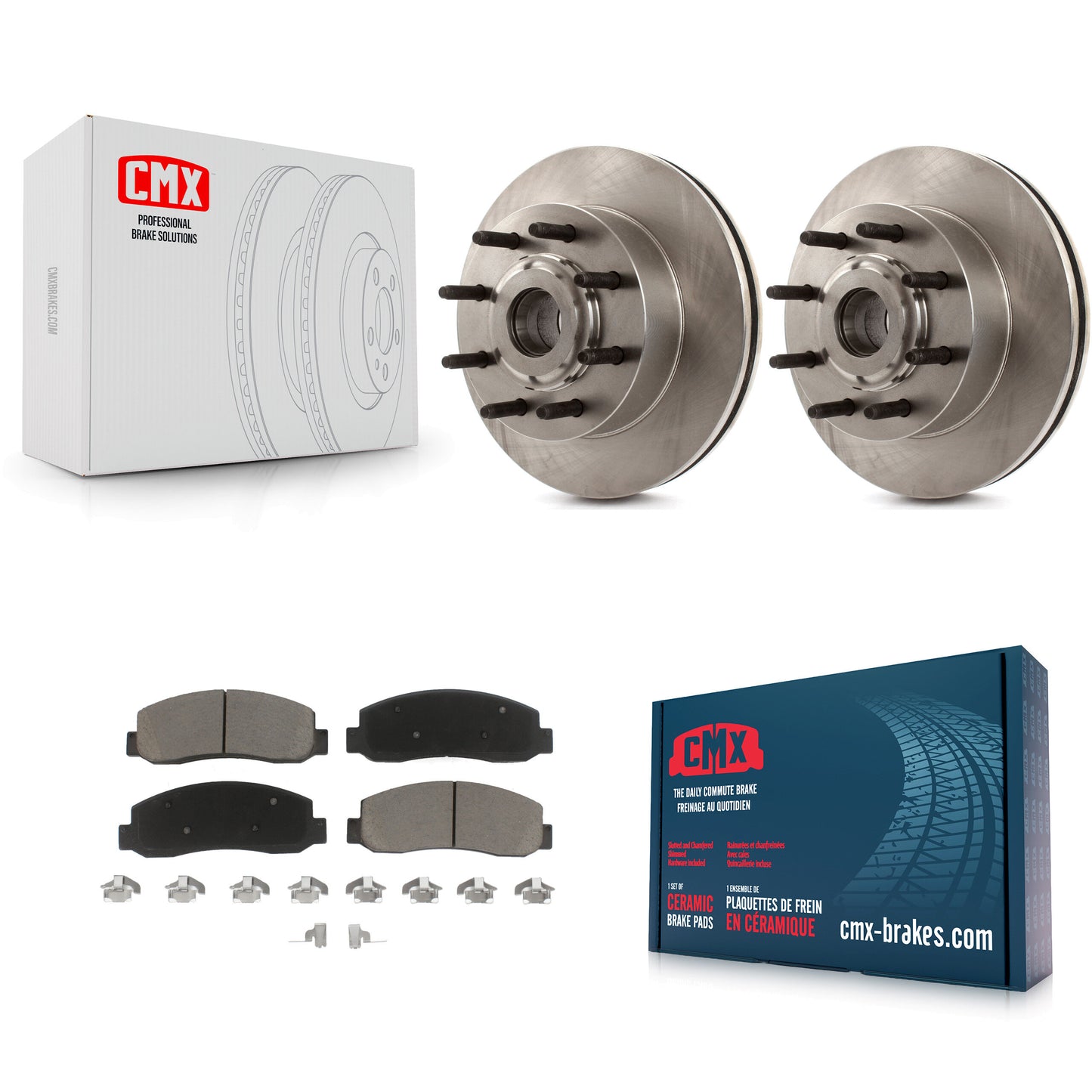 [Avant] Kit de Disque et plaquette (céramique) de frein pour 2005-2007 Ford F-250 Super Duty F-350 RWD K8C-102680