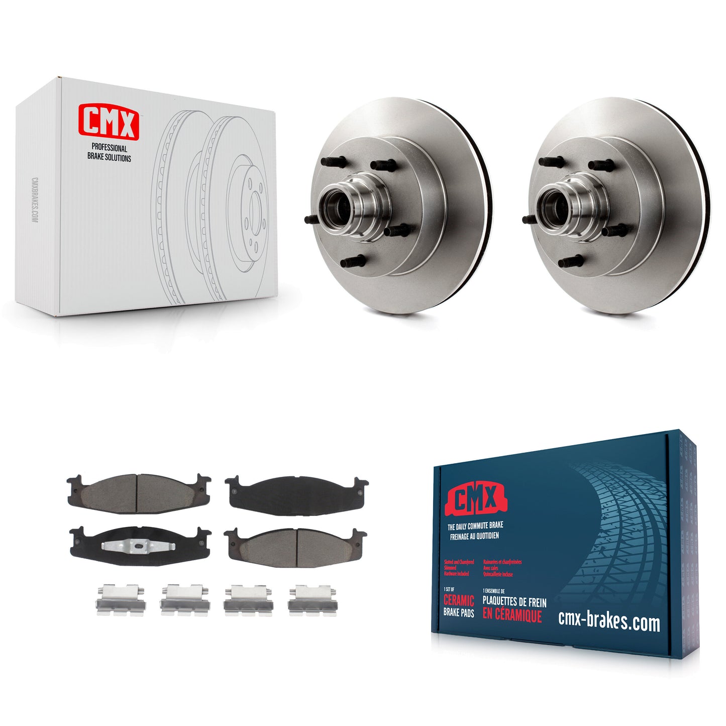 [Avant] Kit de Disque et plaquette (céramique) de frein pour Ford E-150 Econoline Club Wagon K8C-102685