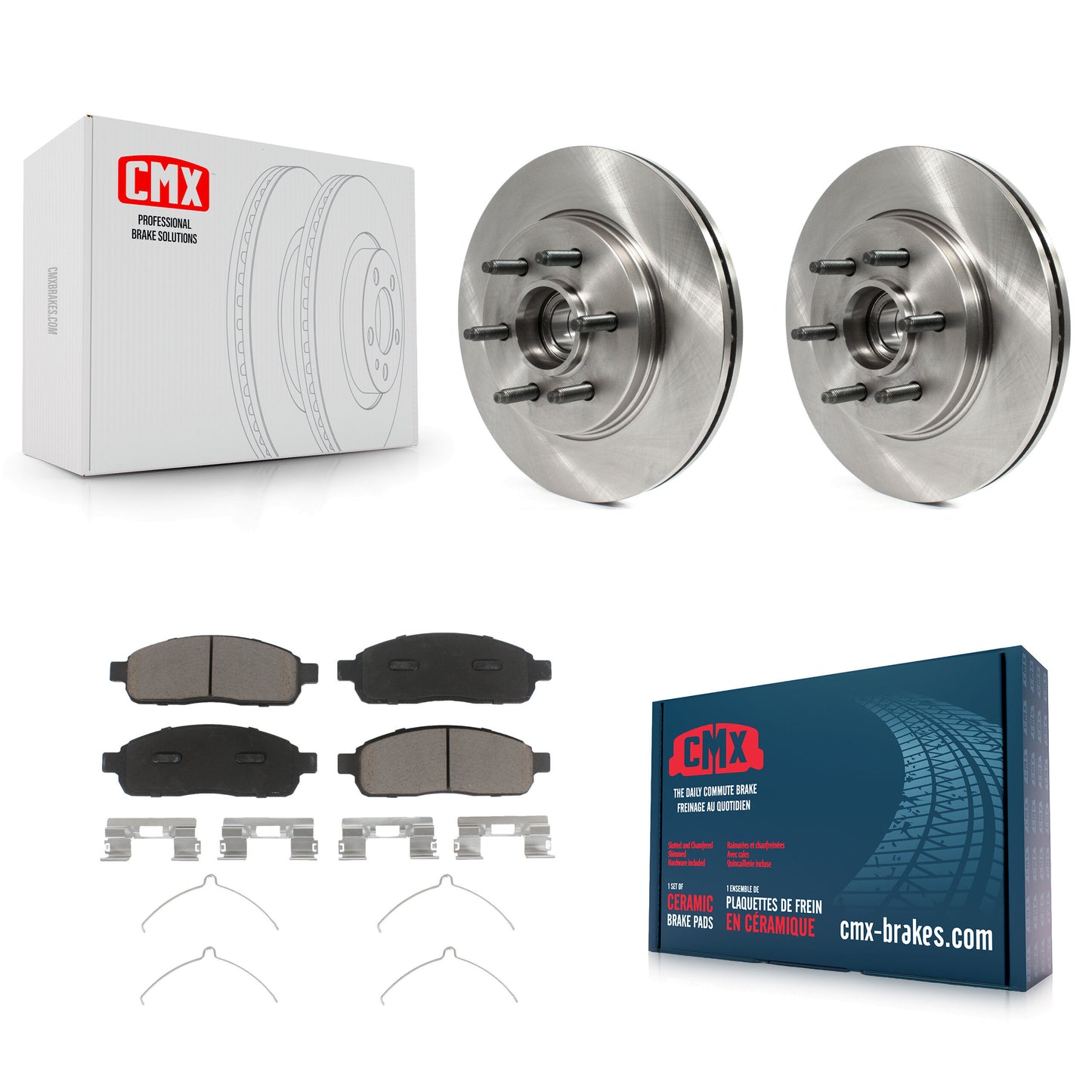 [Avant] Kit de Disque et plaquette (céramique) de frein pour Ford F-150 Lincoln Mark LT avec 6 Lug Wheels RWD K8C-102690