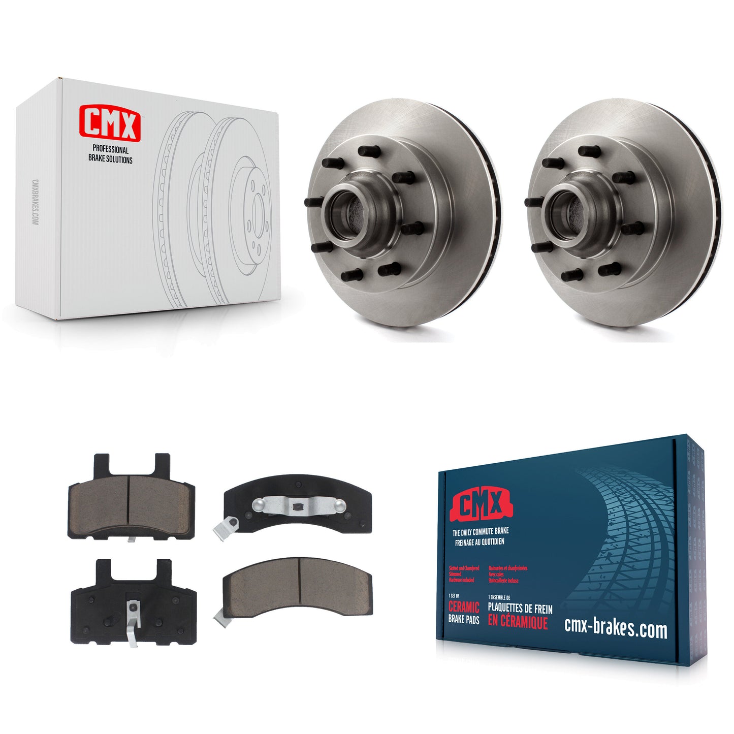 [Avant] Kit de Disque et plaquette (céramique) de frein pour Chevrolet Tahoe GMC C2500 Express 3500 C3500 C1500 Suburban 2500 Savana Yukon K8C-102699