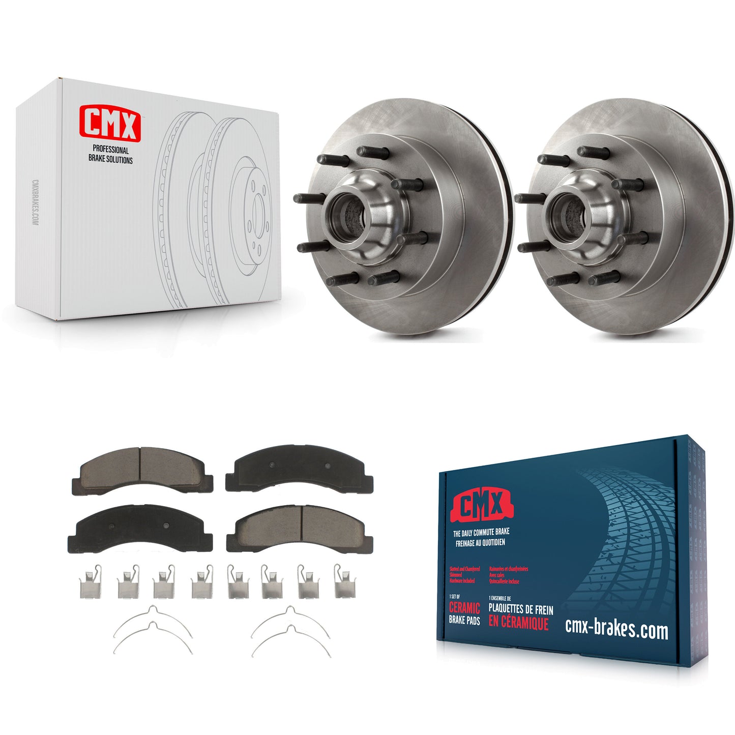 [Avant] Kit de Disque et plaquette (céramique) de frein pour 2003-2004 Ford F-250 Super Duty F-350 Excursion K8C-102706