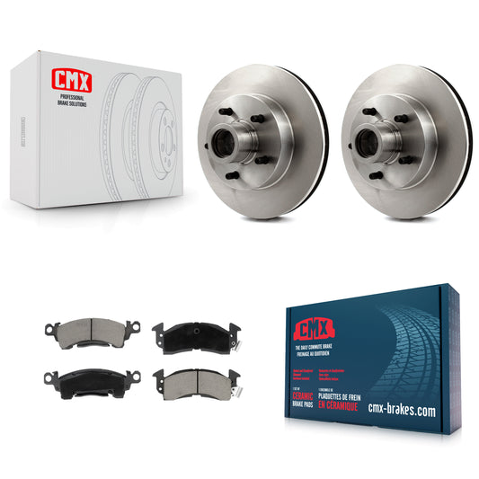 [Avant] Kit de Disque et plaquette (céramique) de frein pour Chevrolet C10 G20 GMC Cadillac C1500 G2500 Fleetwood R10 Brougham K5 Blazer R1500 Suburban G10 DeVille Commercial Chassis G1500 Jimmy K8C-102718