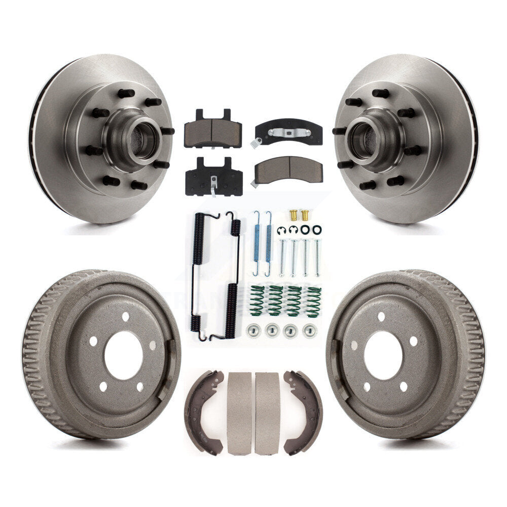 [Avant + Arrière] Kit de Disque et plaquette (céramique) de frein pour 1995-1997 GMC Yukon RWD avec DIESEL engine avec 10" Diameter K8C-102726