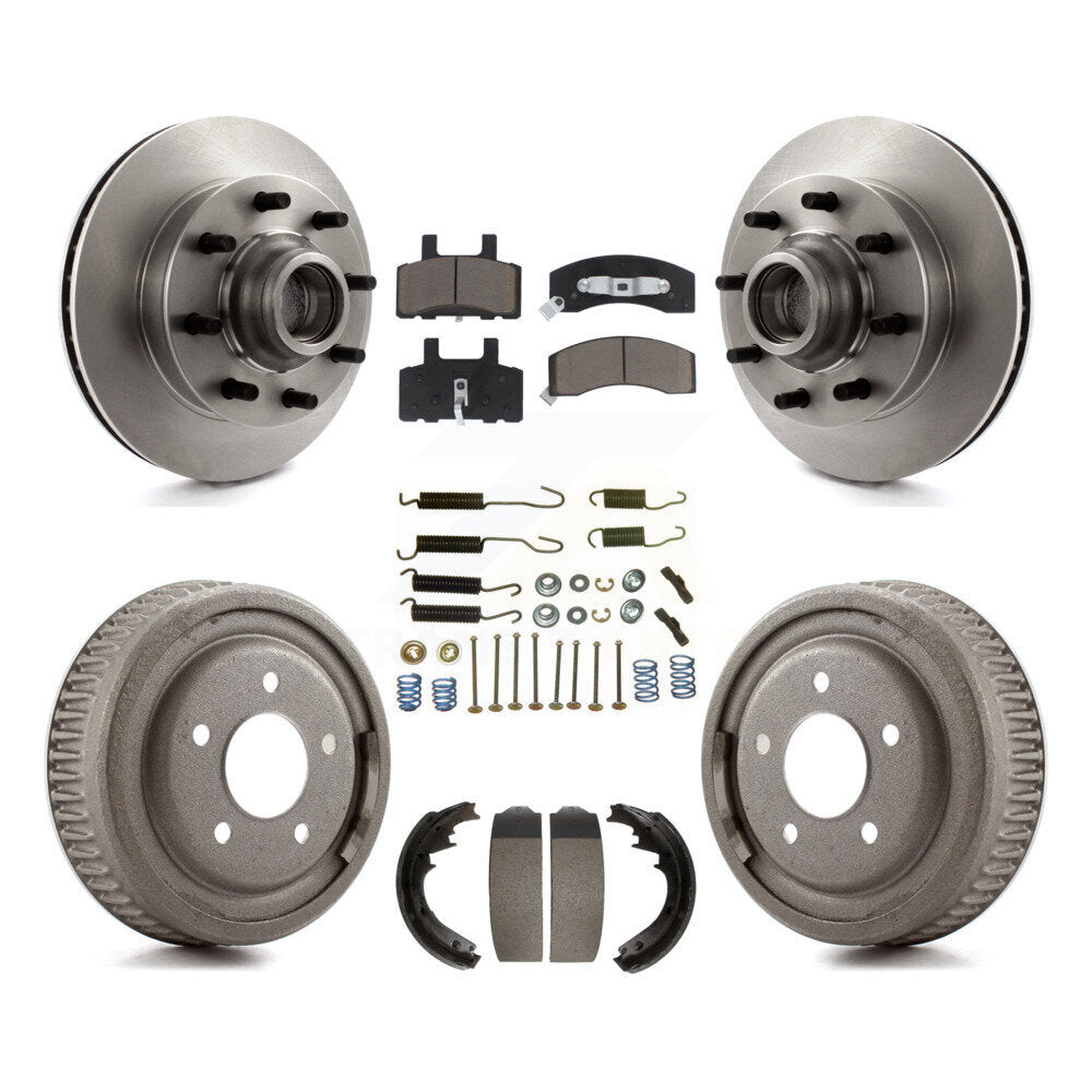 [Avant + Arrière] Kit de Disque et plaquette (céramique) de frein pour 1995-1997 GMC Yukon RWD avec DIESEL engine avec 11" Diameter K8C-102728