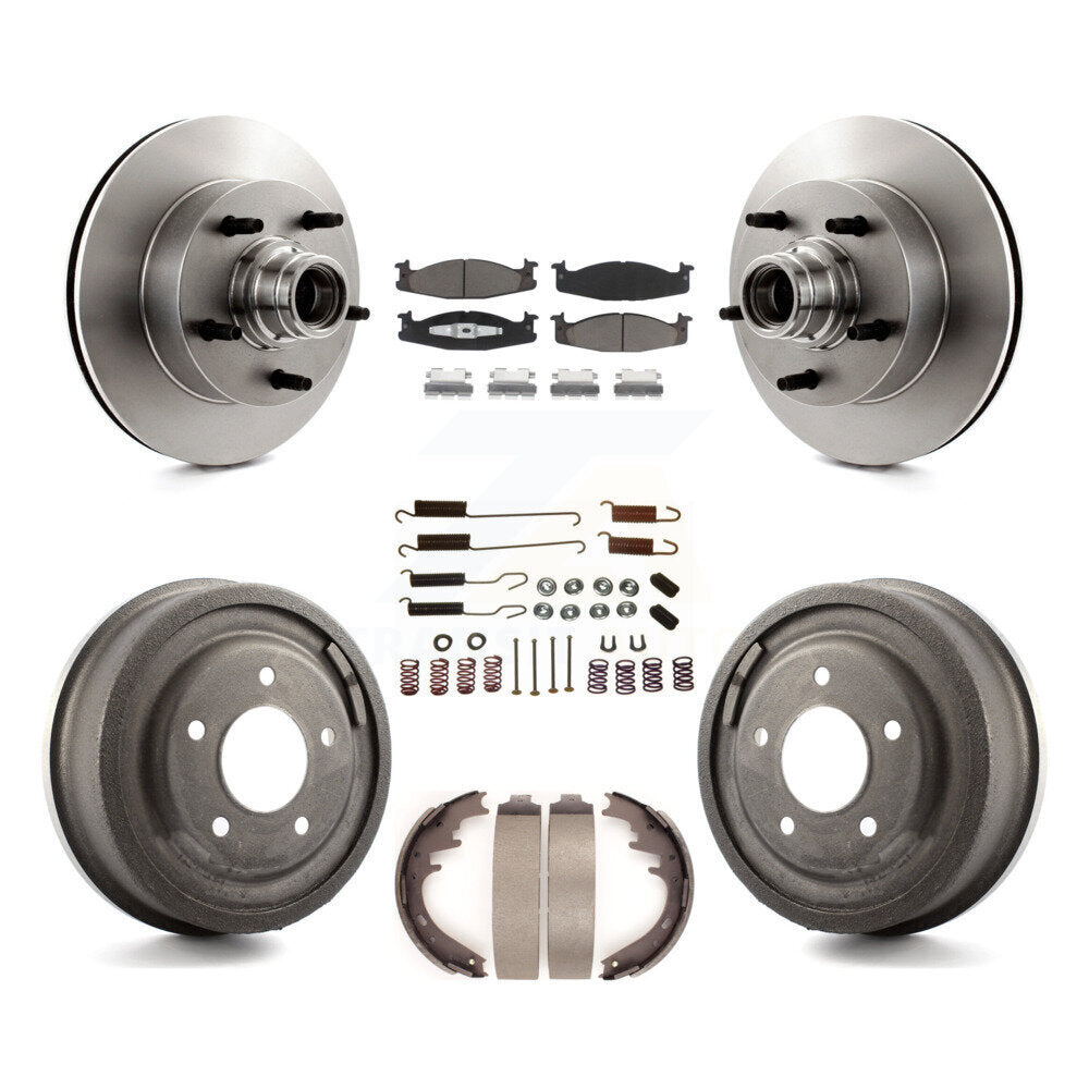 [Avant + Arrière] Kit de Disque et plaquette (céramique) de frein pour 1997-1999 Ford E-150 Econoline Club Wagon K8C-102731