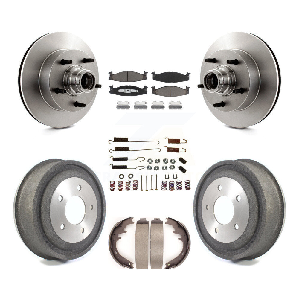 [Avant + Arrière] Kit de Disque et plaquette (céramique) de frein pour Ford E-150 Econoline Club Wagon K8C-102732
