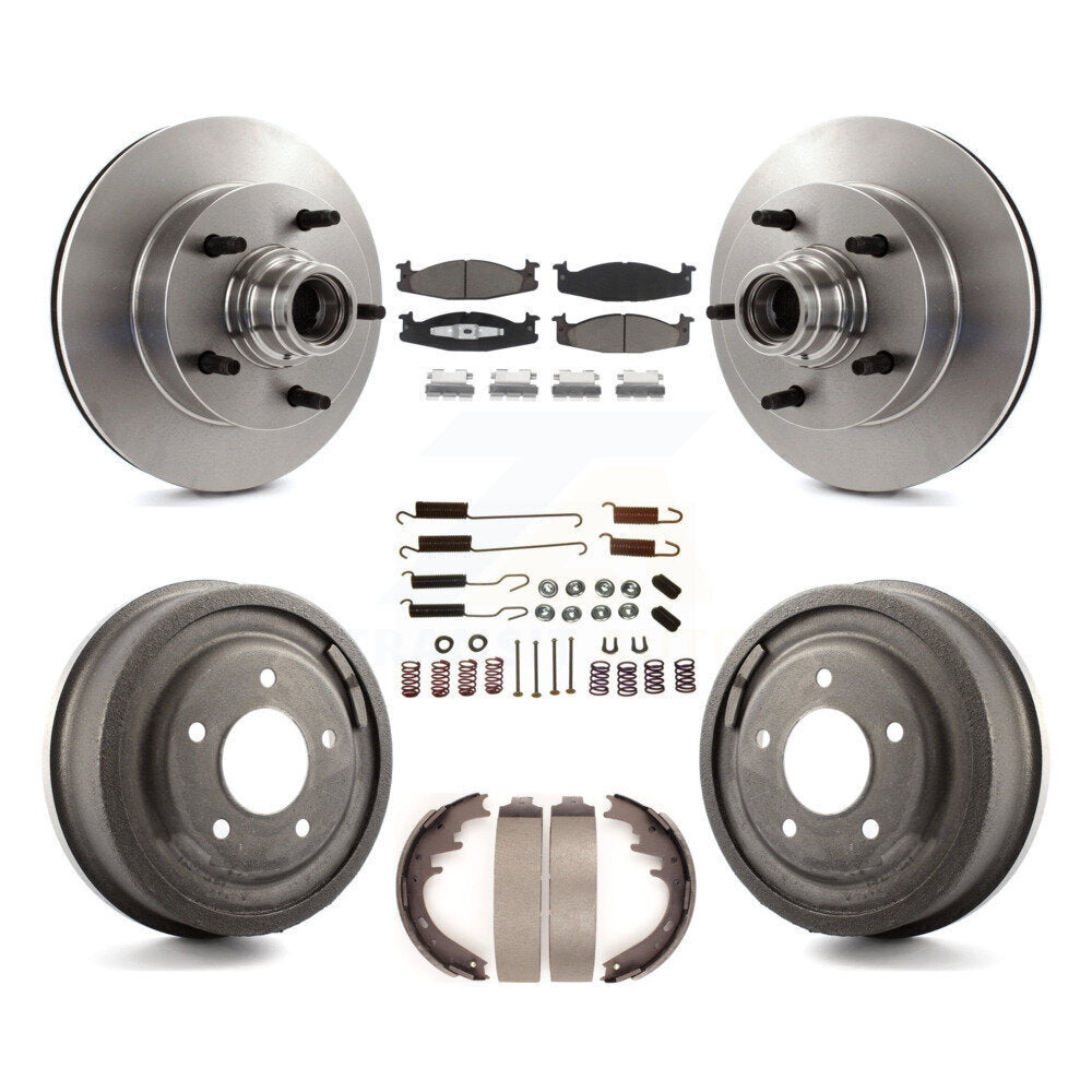 [Avant + Arrière] Kit de Disque et plaquette (céramique) de frein pour 1997-1999 Ford E-150 Econoline 2-Wheel ABS K8C-102735