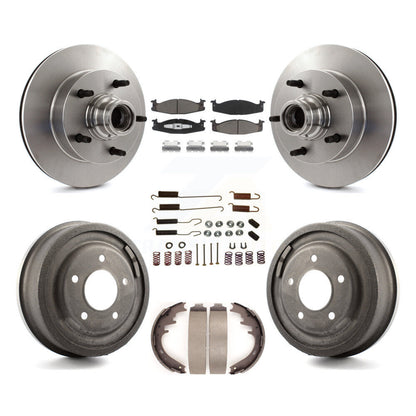 [Avant + Arrière] Kit de Disque et plaquette (céramique) de frein pour 1997-1999 Ford E-150 Econoline 2-Wheel ABS K8C-102735