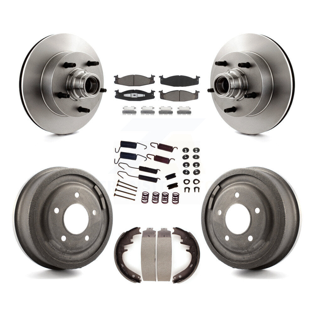 [Avant + Arrière] Kit de Disque et plaquette (céramique) de frein pour Ford E-150 Econoline Club Wagon K8C-102739