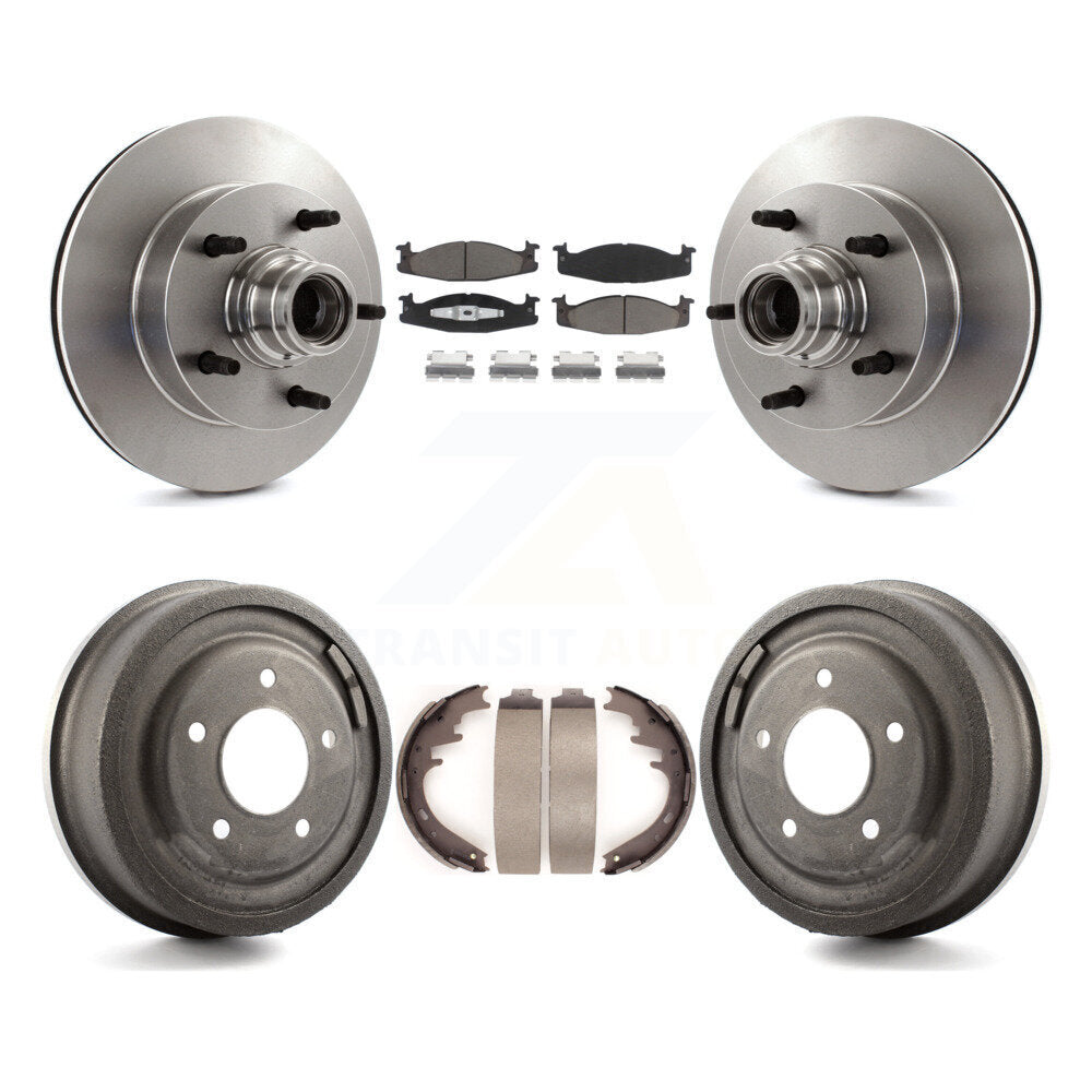 [Avant + Arrière] Kit de Disque et plaquette (céramique) de frein pour 1997-1999 Ford E-150 Econoline 2-Wheel ABS K8C-102771