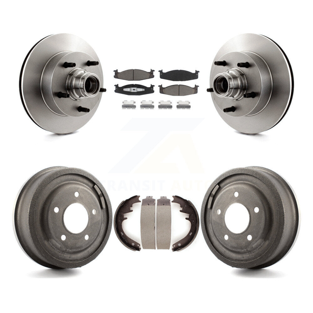 [Avant + Arrière] Kit de Disque et plaquette (céramique) de frein pour Ford E-150 Econoline Club Wagon K8C-102774