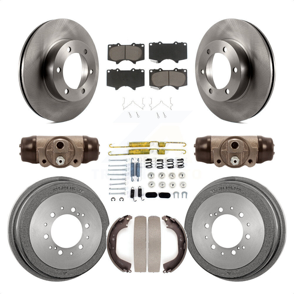 [Avant + Arrière] Kit de Disque et plaquette (céramique) de frein pour 2000-2002 Toyota Tundra 5.3" Plate longueur K8C-102801 par Transit Auto