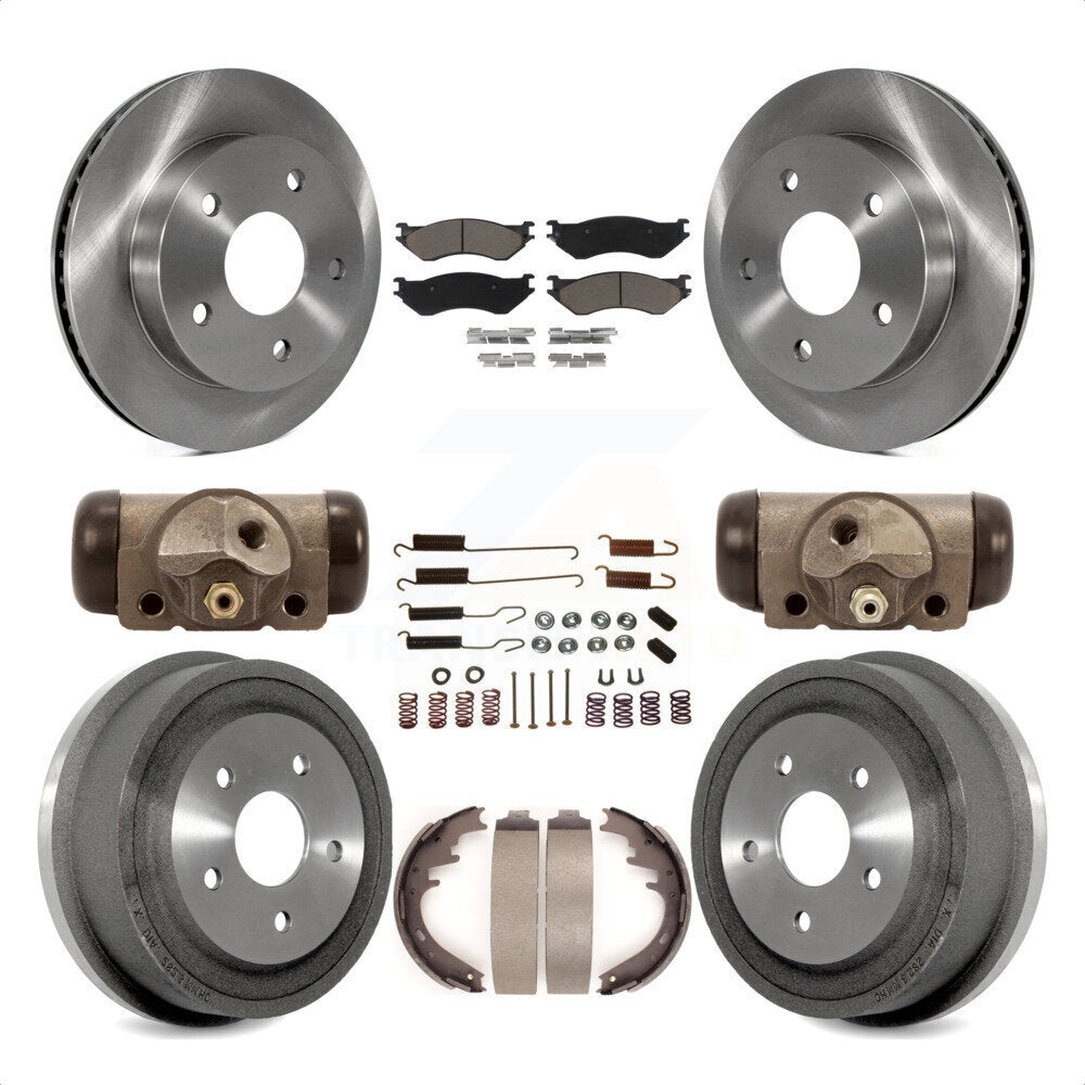 [Avant + Arrière] Kit de Disque et plaquette (céramique) de frein pour 2000-2001 Dodge Ram 1500 RWD K8C-102829 par Transit Auto