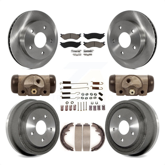 [Avant + Arrière] Kit de Disque et plaquette (céramique) de frein pour 2000-2001 Dodge Ram 1500 RWD K8C-102829 par Transit Auto