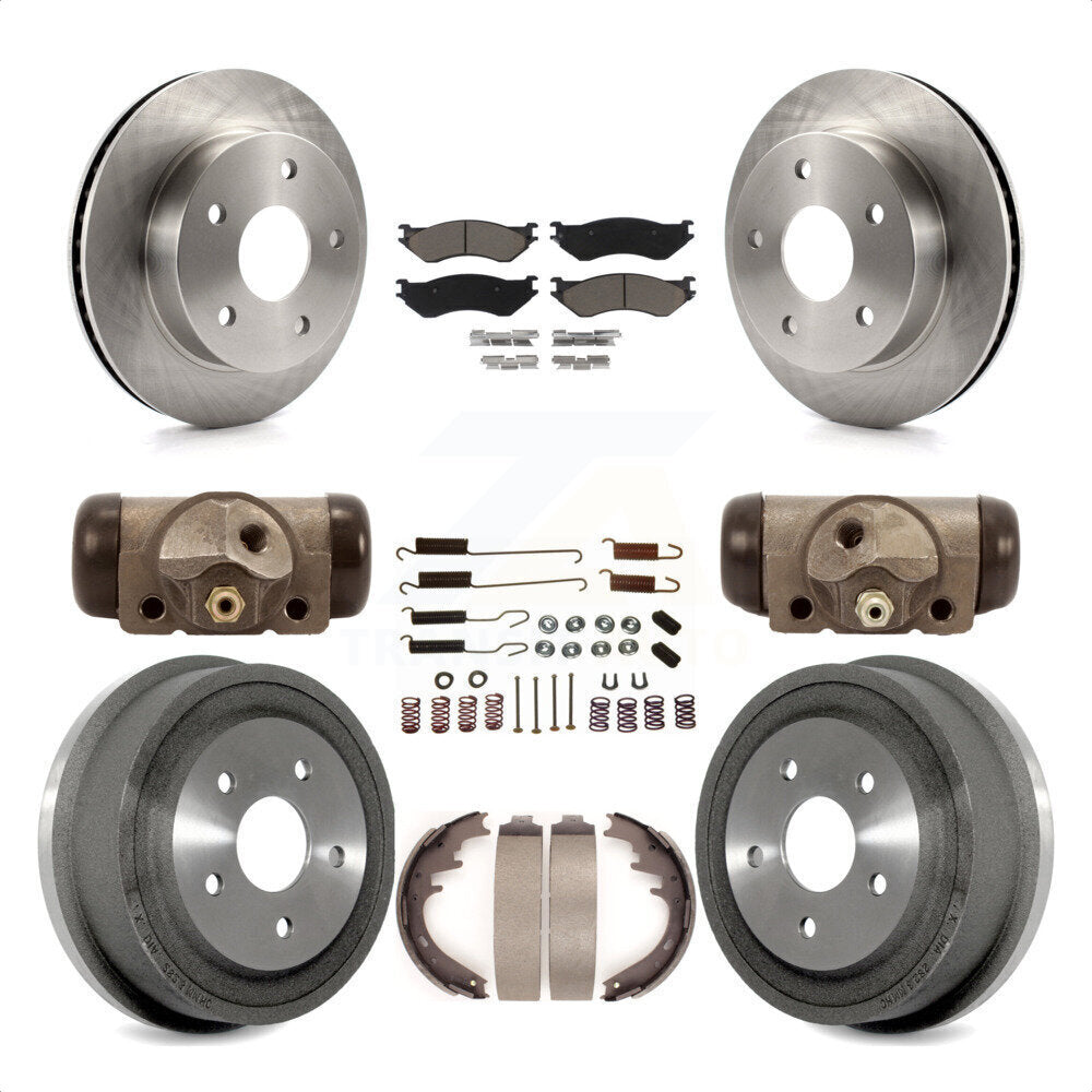 [Avant + Arrière] Kit de Disque et plaquette (céramique) de frein pour 2000-2001 Dodge Ram 1500 4WD K8C-102830 par Transit Auto