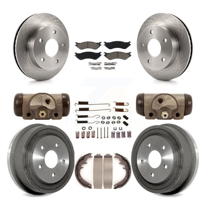 [Avant + Arrière] Kit de Disque et plaquette (céramique) de frein pour 2000-2001 Dodge Ram 1500 4WD K8C-102830 par Transit Auto