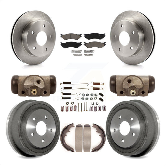 [Avant + Arrière] Kit de Disque et plaquette (céramique) de frein pour 2000-2001 Dodge Ram 1500 4WD K8C-102830 par Transit Auto