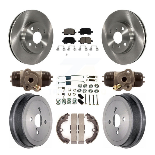 [Avant + Arrière] Kit de Disque et plaquette (céramique) de frein pour Toyota Corolla Chevrolet Prizm Non-ABS K8C-102832