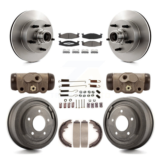 [Avant + Arrière] Kit de Disque et plaquette (céramique) de frein pour 1997 Ford E-150 Econoline Club Wagon 15/16" Bore K8C-102841