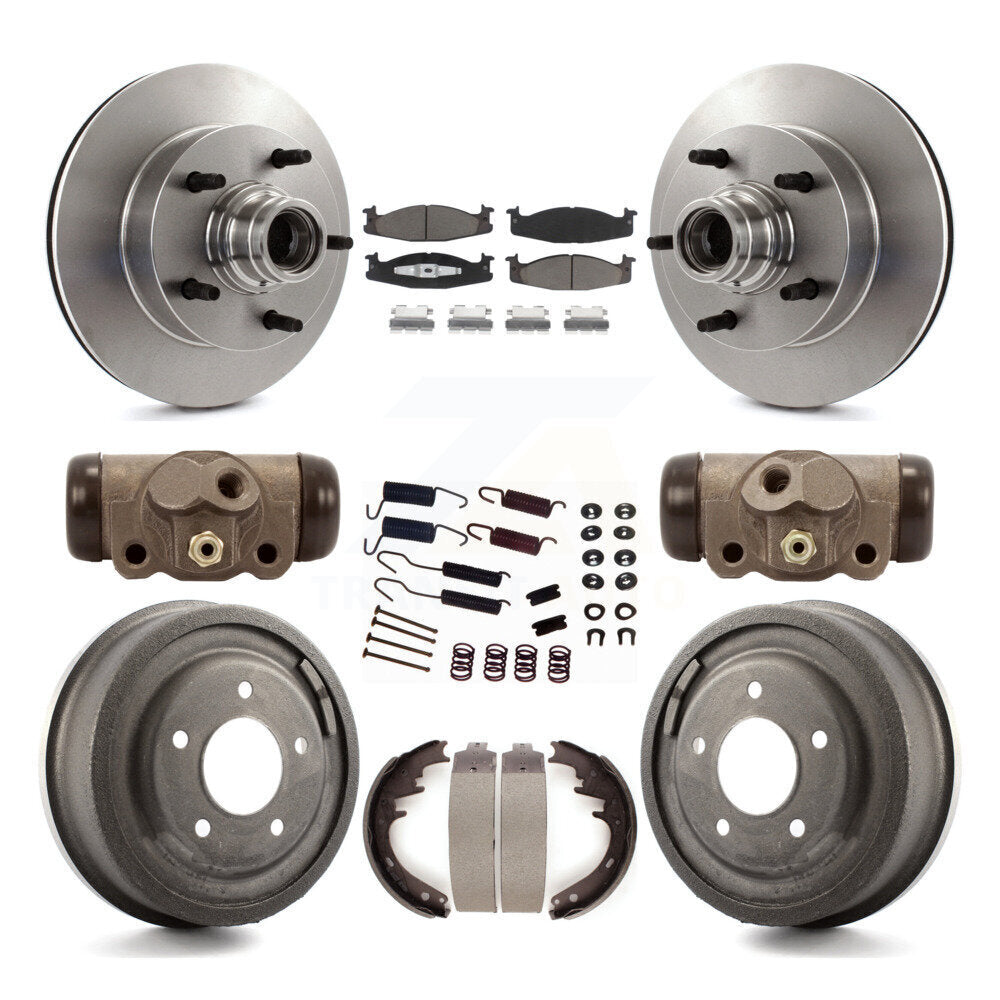 [Avant + Arrière] Kit de Disque et plaquette (céramique) de frein pour Ford F-150 E-150 Econoline 15/16" Bore K8C-102843