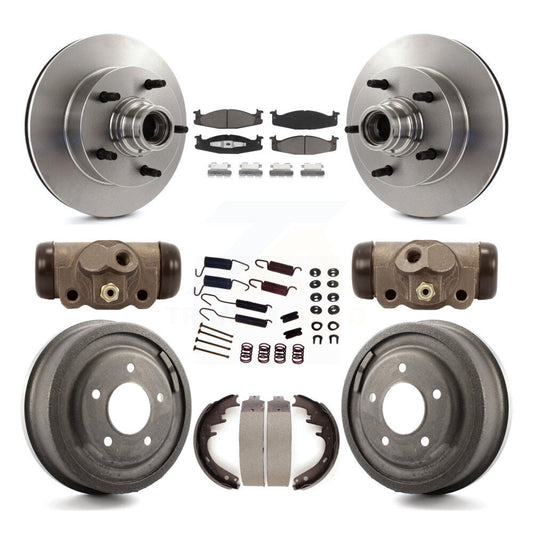 [Avant + Arrière] Kit de Disque et plaquette (céramique) de frein pour Ford F-150 E-150 Econoline 15/16" Bore K8C-102843