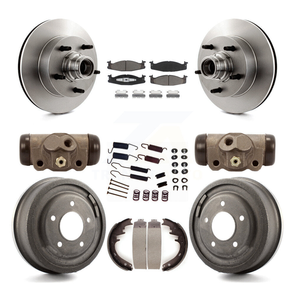 [Avant + Arrière] Kit de Disque et plaquette (céramique) de frein pour Ford E-150 Econoline Club Wagon 15/16" Bore K8C-102844